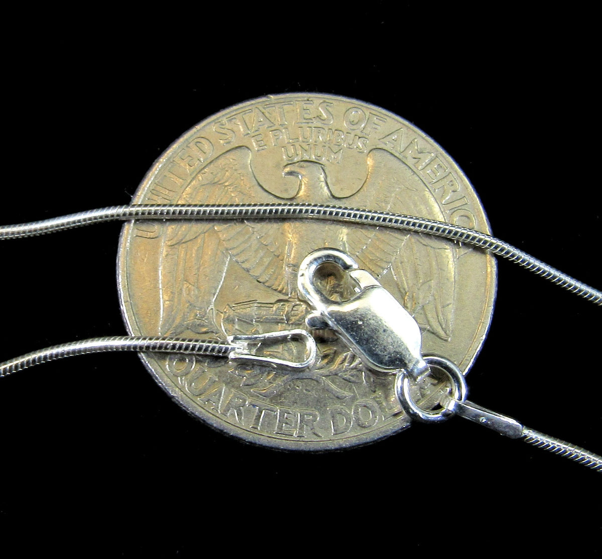 1MM Solid 925 Sterling Silver Women's Italian Round Snake Chain Necklace, Made in Italy, Lengths: 7 14 16" 18" 20" 22" 24" 26" or 30" Inches
