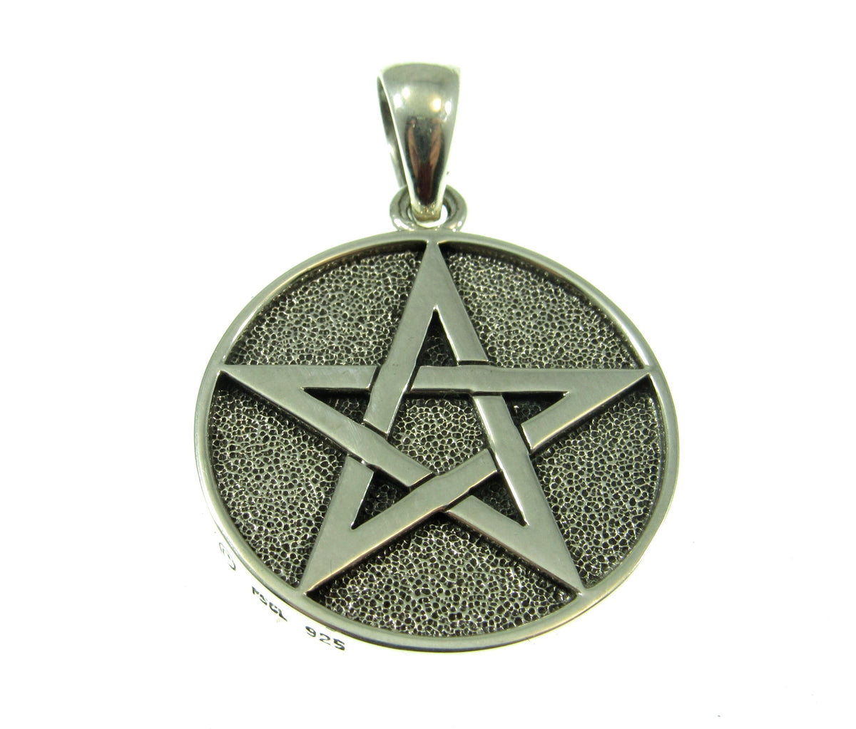 Solid 925 Sterling Silver Yin Yang Pentacle Pendant, Balance & Harmony Talisman, Wiccan Protection Amulet