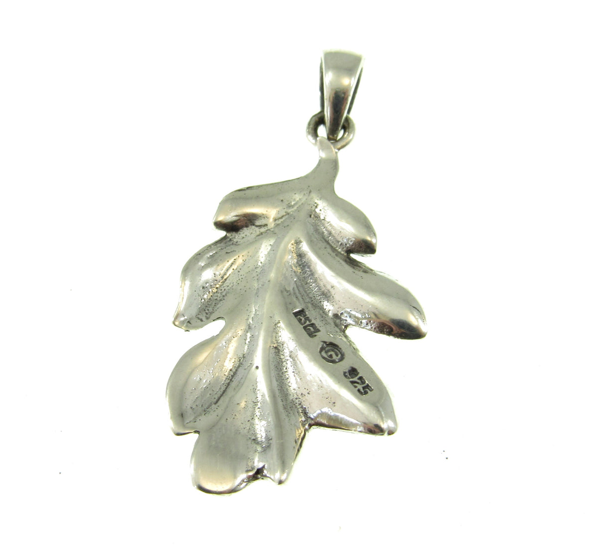 Solid 925 Sterling Silver Oak Leaf Pendant, Magic Witchcraft Symbol, Pagan Amulet, Wicca Talisman