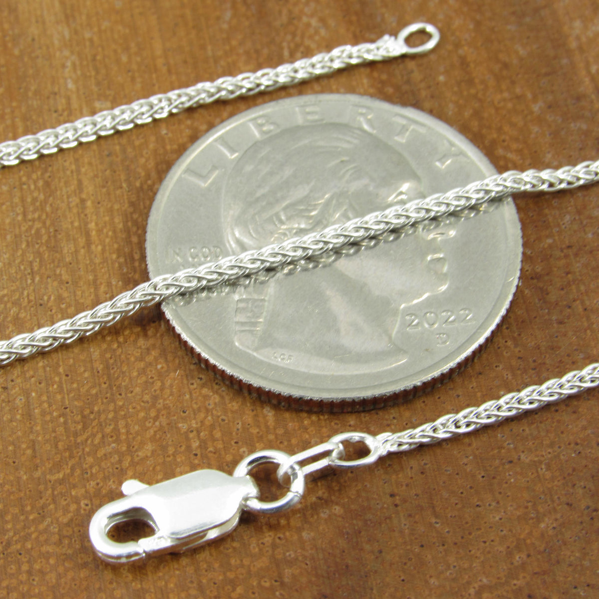 Solid 925 Sterling Silver Wheat Chain Necklace / Bracelet, Italian Braided Spiga Link Unisex Jewelry