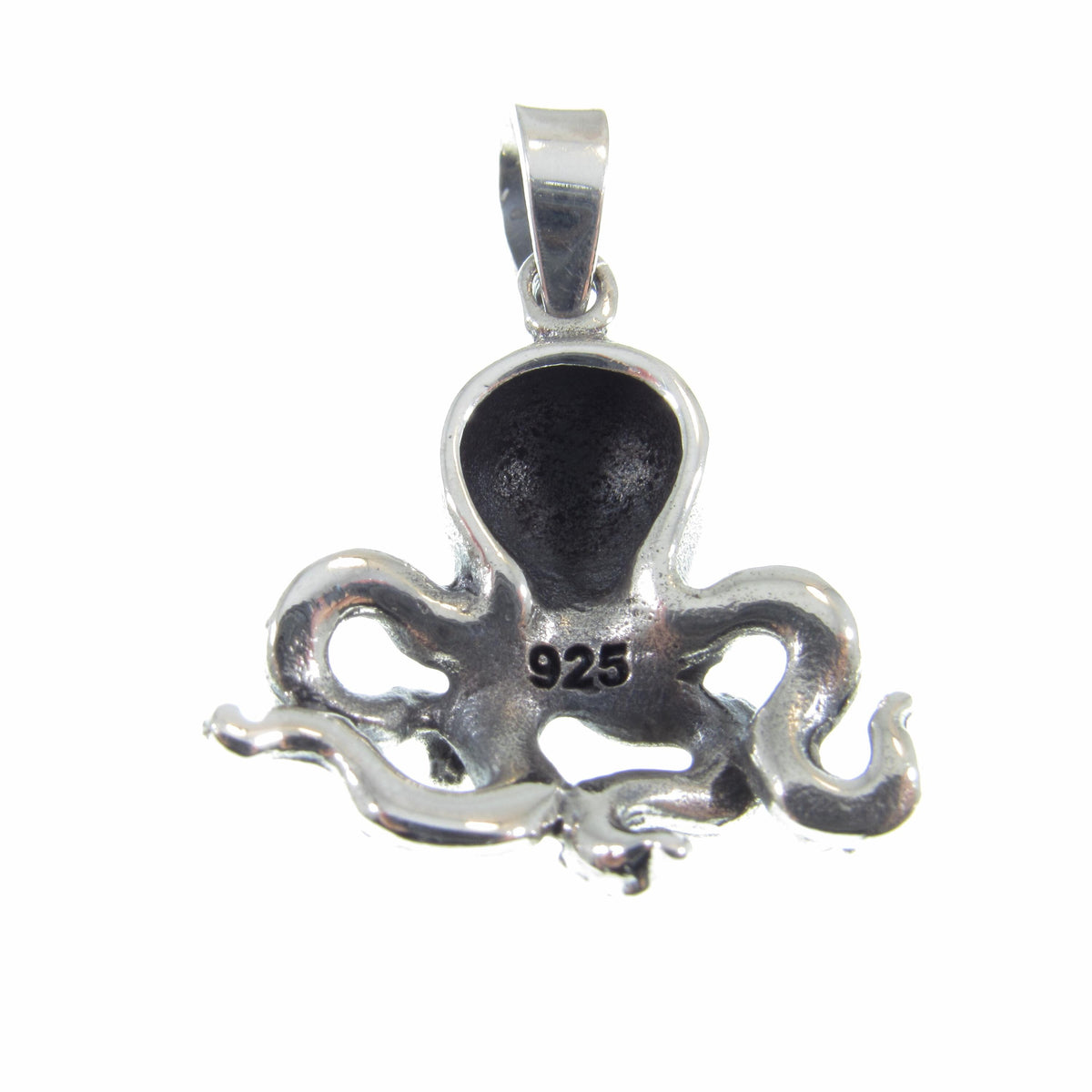 Solid 925 Sterling Silver Octopus Pendant with Tentacles, Unique Handcrafted Mythical Sea Life Jewelry Charm, Ocean and Nautical Gift