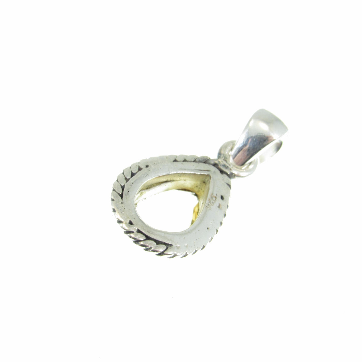 Solid 925 Sterling Silver and Faceted Citrine Pendant – Handcrafted Teardrop Gemstone Charm – November Birthstone Jewelry – Gift for Her