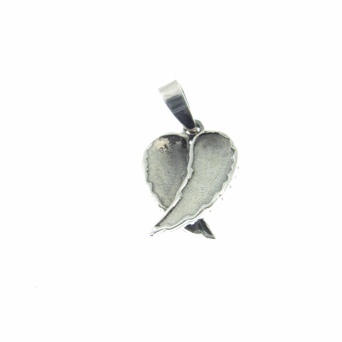 Solid 925 Sterling Silver Angel Wings Pendant – Handcrafted Guardian Angel Charm, Angelic Protection & Peace Jewelry, Memorial Gift for Her