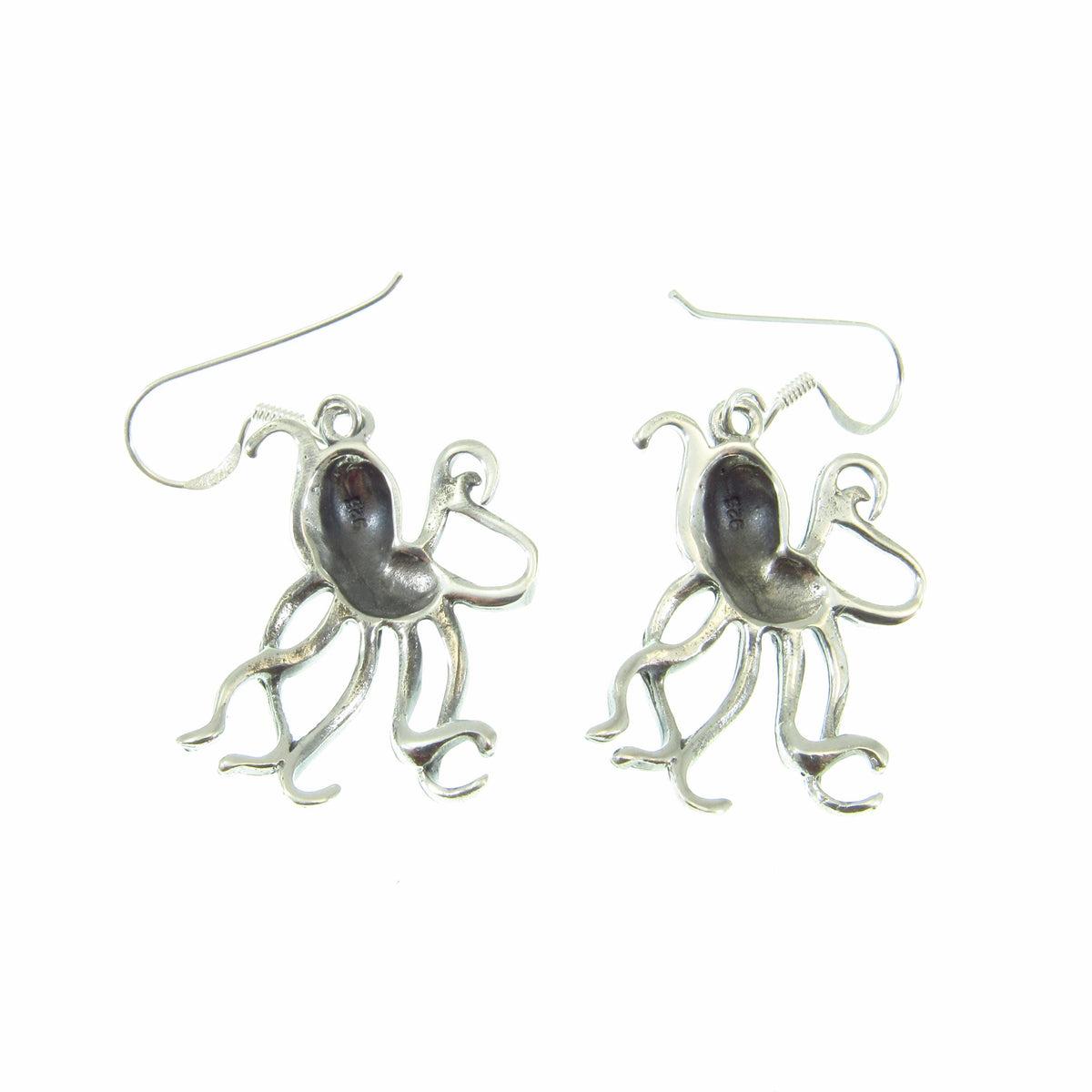 Solid 925 Sterling Silver Octopus Earrings – Nautical Ocean Jewelry, Beach Lover Gift, Boho Sea Life Drop / Hook / Dangle Earrings for Women