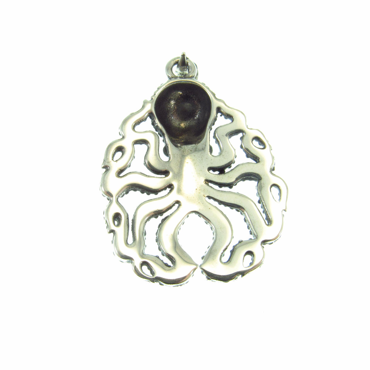 Solid 925 Sterling Silver Octopus Pendant – Kraken Jewelry for Men or Women, Nautical Tentacle Sea Creature Necklace Charm, Ocean Lover Gift