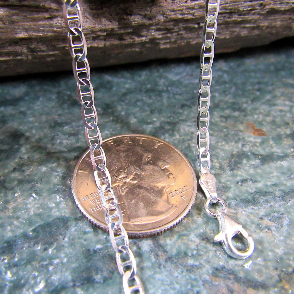 Solid 925 Sterling Silver Mariner Chain Necklace or Bracelet, Italian Anchor Link, Heavy Mens Nautical Jewelry Gift, 1.8mm-10mm. 7"-30"