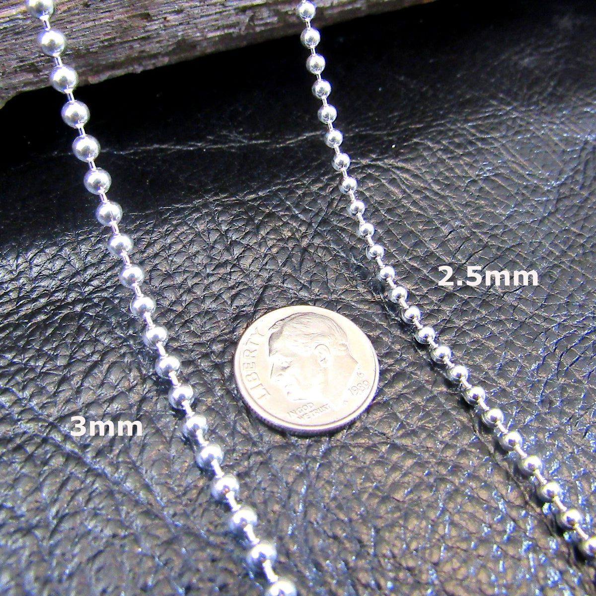 Solid 925 Sterling Silver Ball / Bead Chain Necklace / Bracelet, Italian Dainty Womens to Chunky Mens Style Jewelry, 1.2mm-6mm, 7"-36"