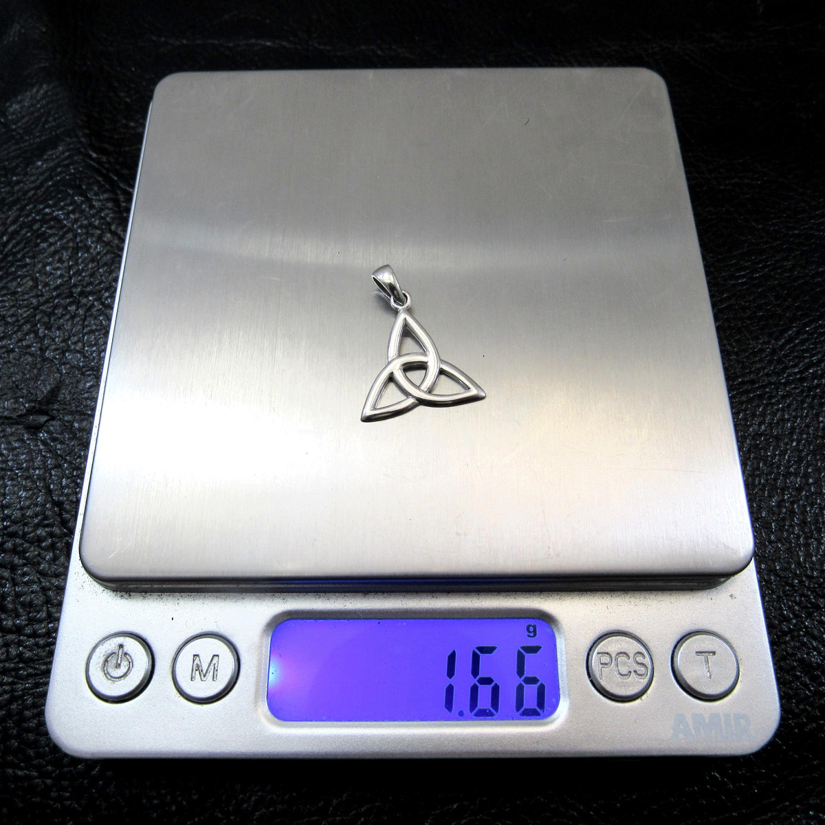Solid 925 Sterling Silver Triquetra Pendant – Celtic Trinity Knot Necklace Charm – Symbol of Unity