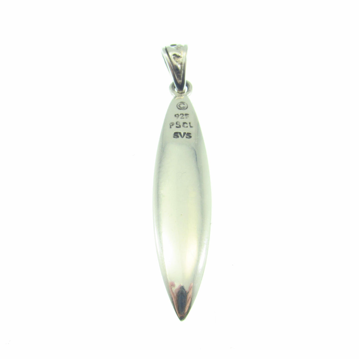 Surfboard with Waves Pendant - Solid 925 Sterling Silver & Blue Enamel Nautical Jewelry Necklace