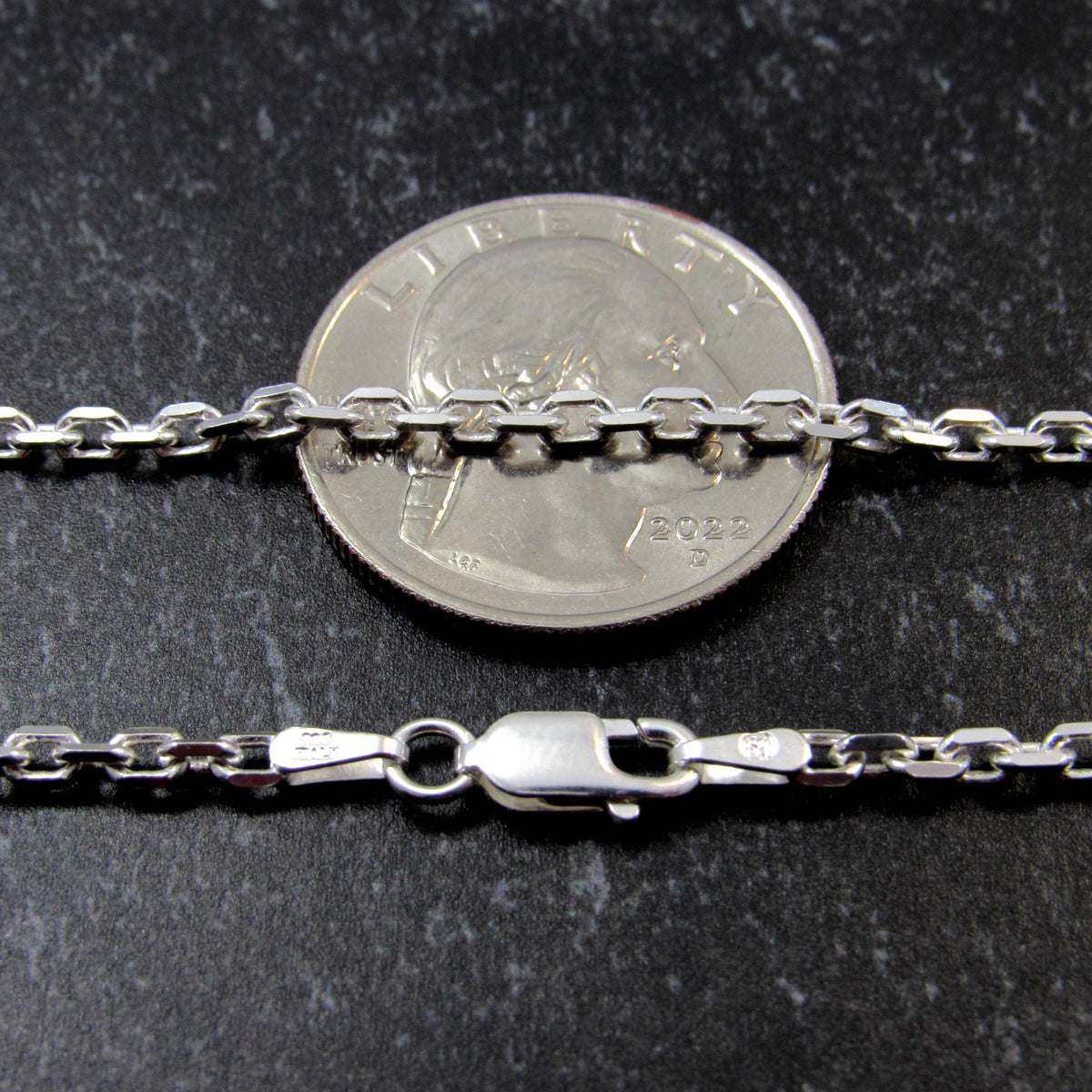 Solid 925 Sterling Silver Anchor Chain Necklace or Bracelet, Italian Cable Chain, Unisex Nautical Jewelry 1.4mm-4mm, 7"-30"