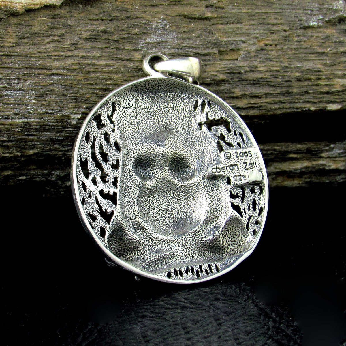 Solid 925 Sterling Silver Gaia Pendant by Oberon Zell, Mother Earth Gooddess, Plain / Enamel