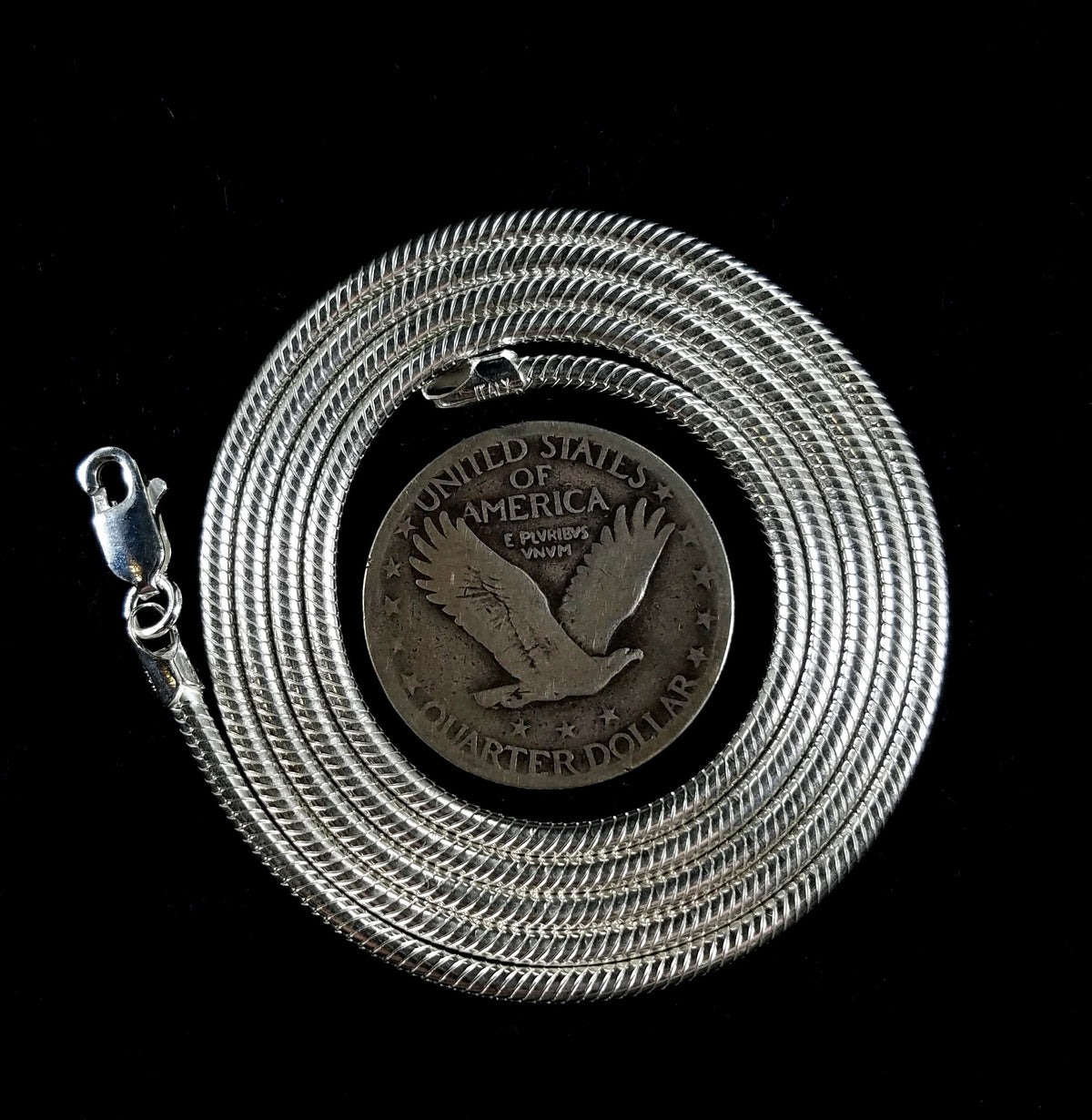 2.5MM Solid 925 Sterling Silver Italian Round Unisex Snake Chain Necklace or Bracelet Made in Italy 7.5 16 18 20 22 24 26 28 or 30" Inches