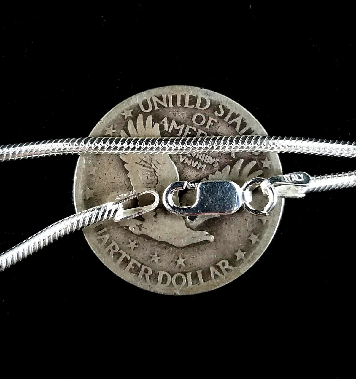 2MM Solid 925 Sterling Silver Italian Round Snake Chain Necklace or Bracelet Made in Italy, Lengths: 16 18 20 24 26 28 or 30" Inches