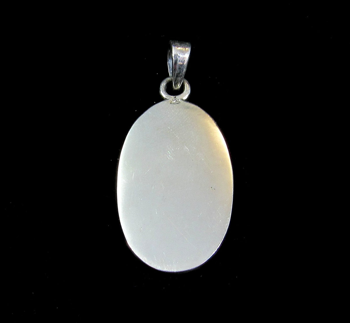 Handcrafted Solid 925 Sterling Silver Kokopelli Magical Mirth Oval Pendant Medallion, Southwestern Jewelry
