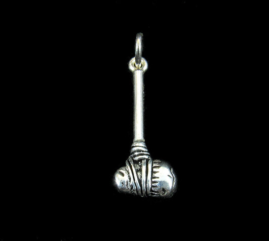 Handcrafted Solid 925 Sterling Silver Prehistoric Caveman Stone Axe Pendant