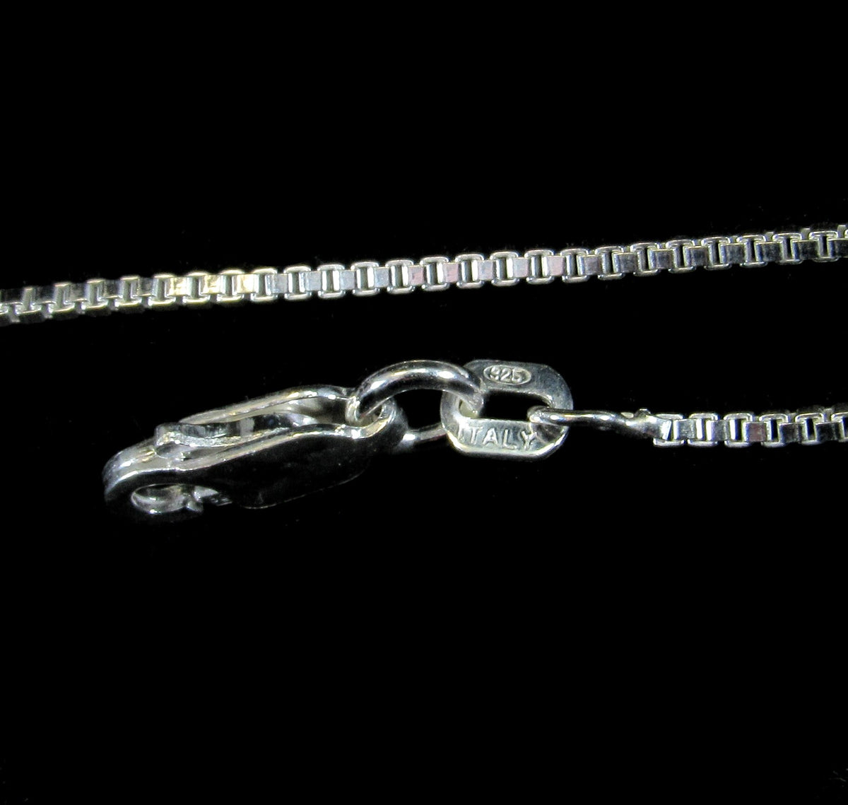 1.1MM Solid 925 Sterling Silver Italian Square Box Chain Necklace for Pendants & Charms Made in Italy,16" 18" 20" 24", 26", or 30" Inches