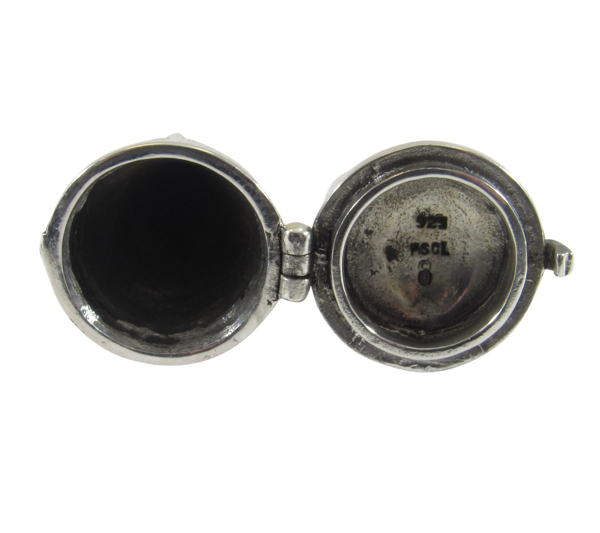 Solid 925 Sterling Silver Goddess Pendulum Pendant – Witchcraft Spell /Potion Vessel with Hinged Lid
