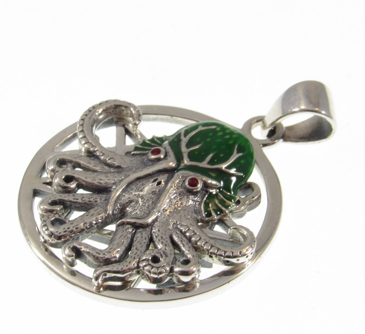 Solid 925 Sterling Silver Mythic Cthulhu by Oberon Zell Pendant, H.P. Lovecraft's fictional cosmic entity