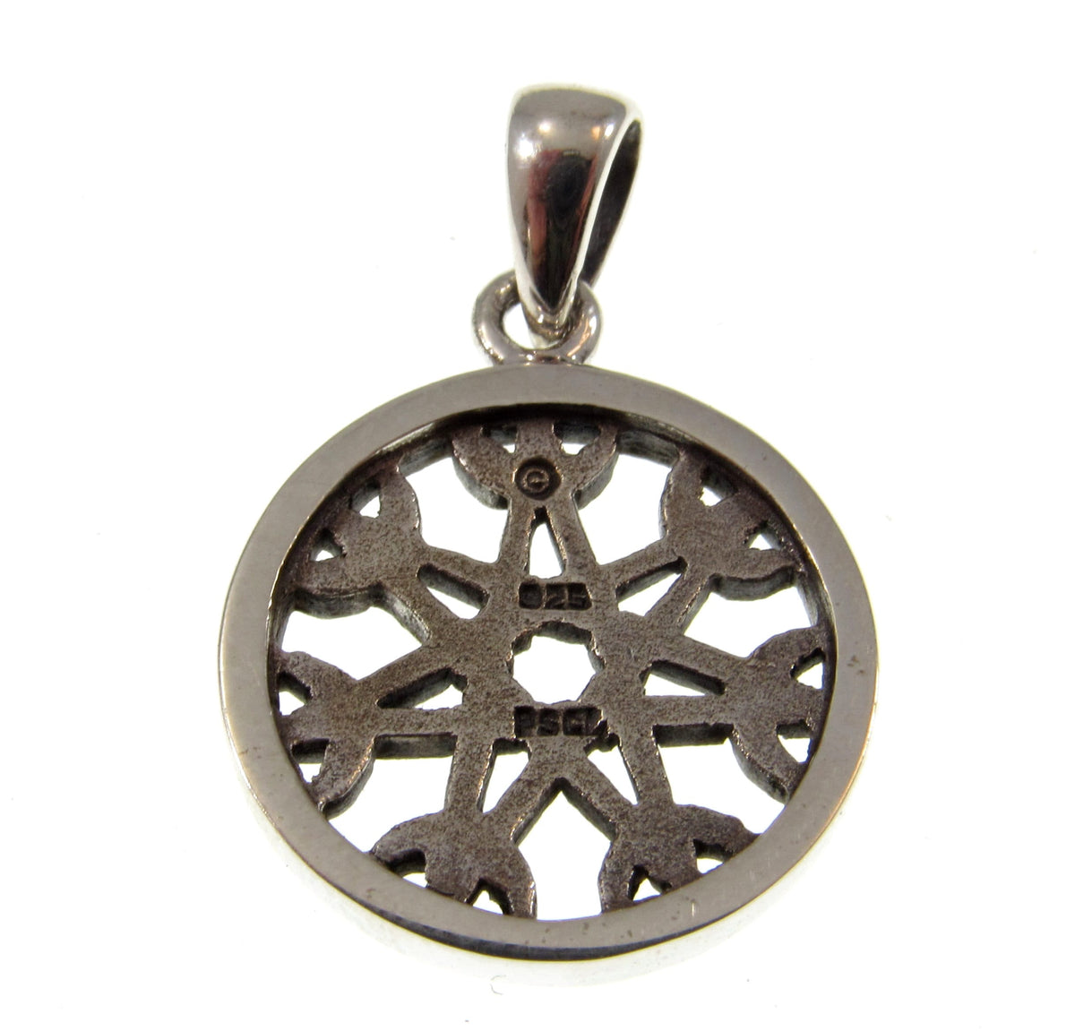 Solid 925 Sterling Silver Heptagram Fairy Star Pendant – Elven Faery 7 Pointed Wiccan Amulet