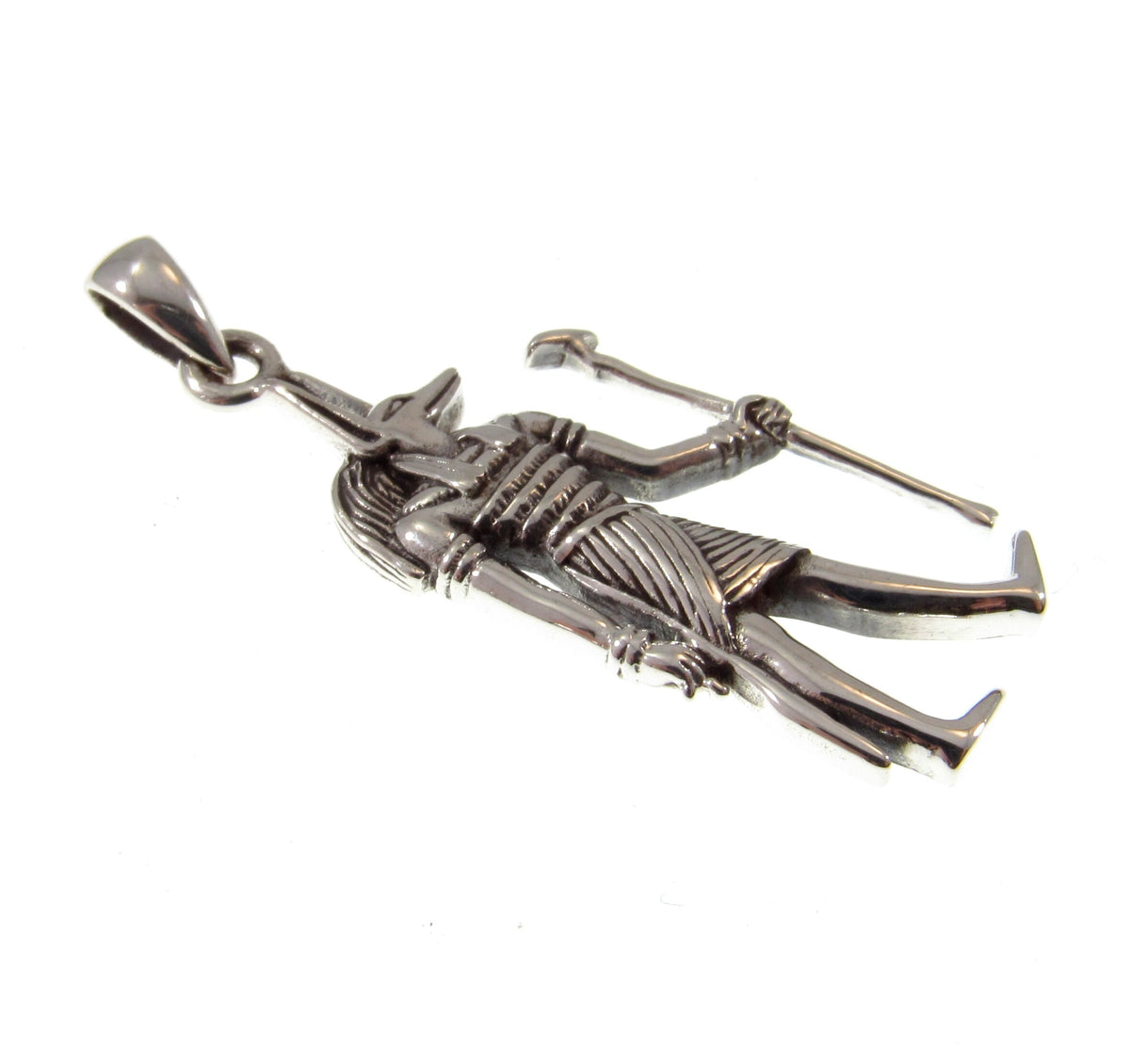 Solid 925 Sterling Silver Ancient Egyptian God ANUBIS Pendant, God of the Afterlife, Patron Deity of Lost Souls