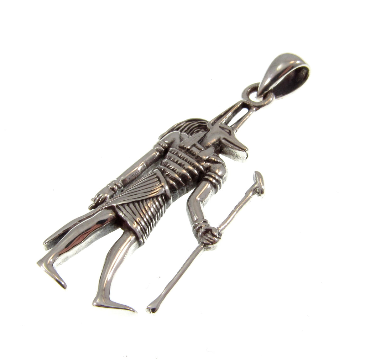Solid 925 Sterling Silver Ancient Egyptian God ANUBIS Pendant, God of the Afterlife, Patron Deity of Lost Souls