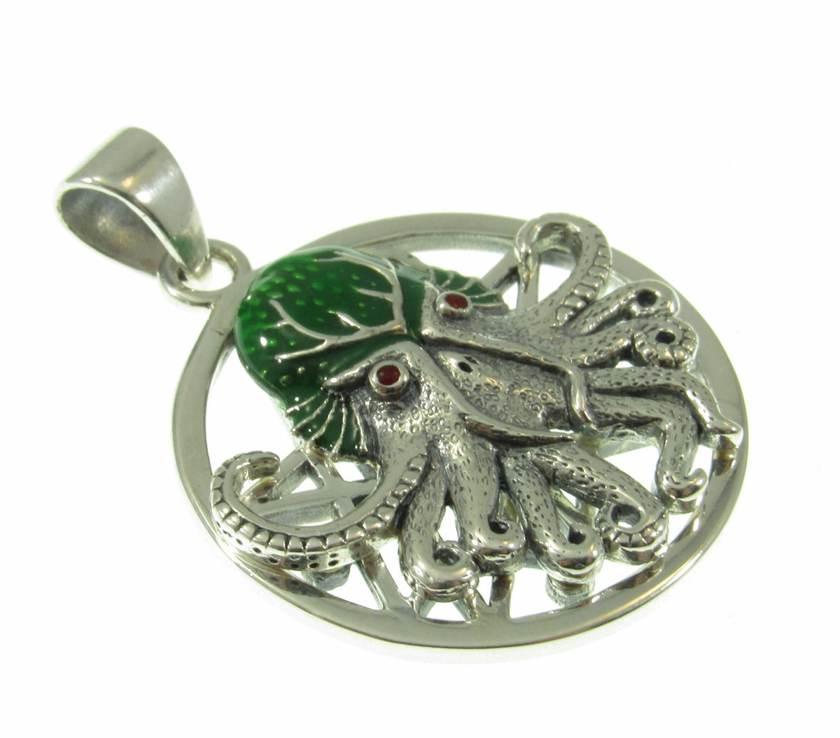 Solid 925 Sterling Silver Mythic Cthulhu by Oberon Zell Pendant, H.P. Lovecraft's fictional cosmic entity