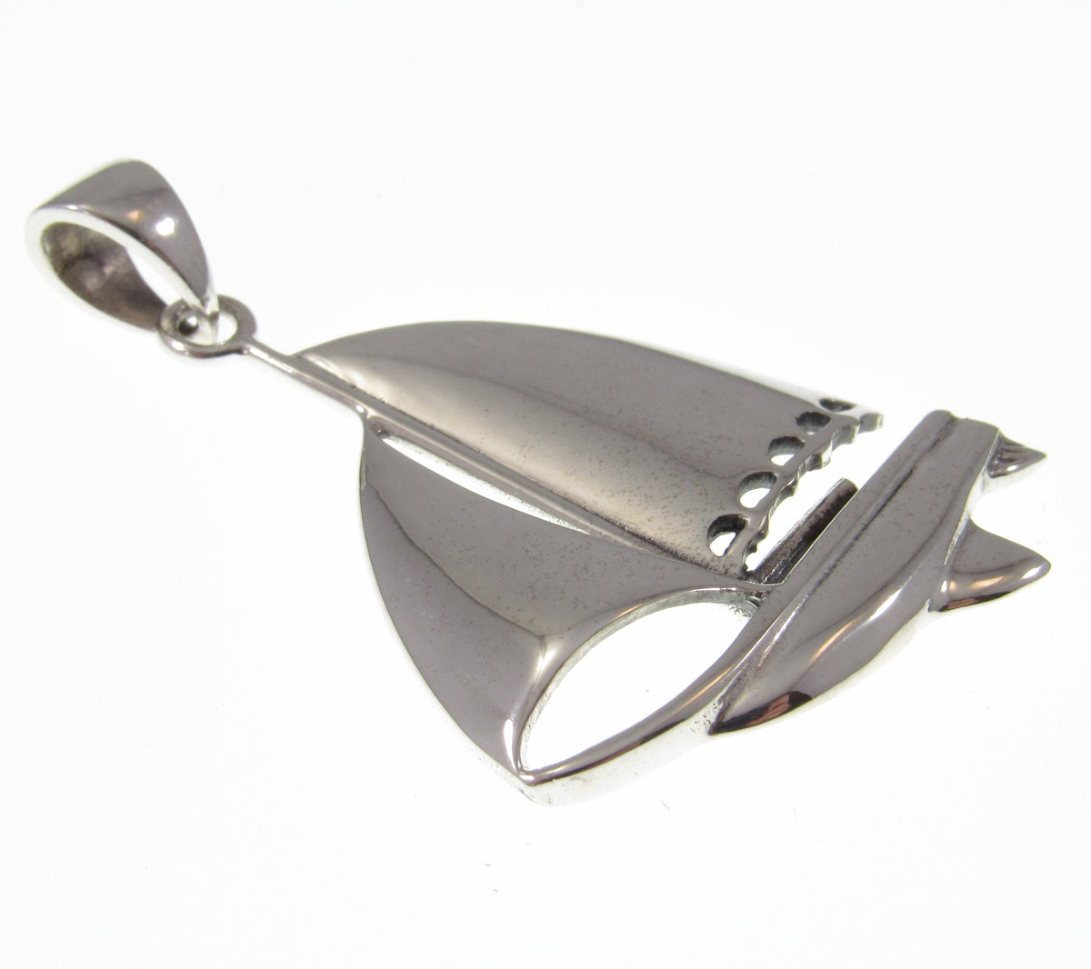 Solid 925 Sterling Silver Enjoy Sailing Sailboat Pendant, Nautical Interest