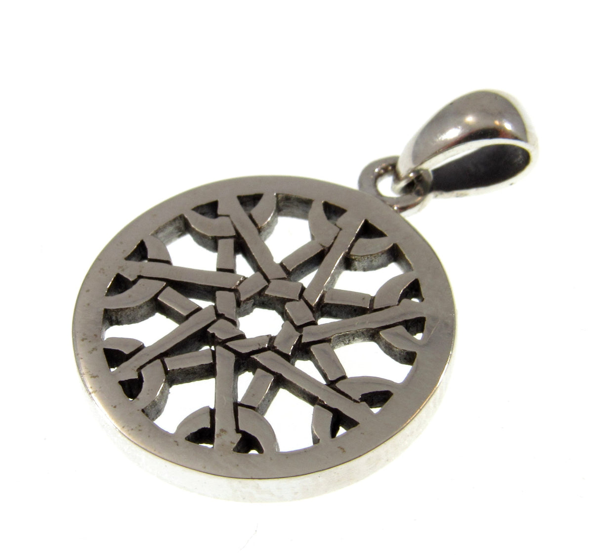 Solid 925 Sterling Silver Heptagram Fairy Star Pendant – Elven Faery 7 Pointed Wiccan Amulet