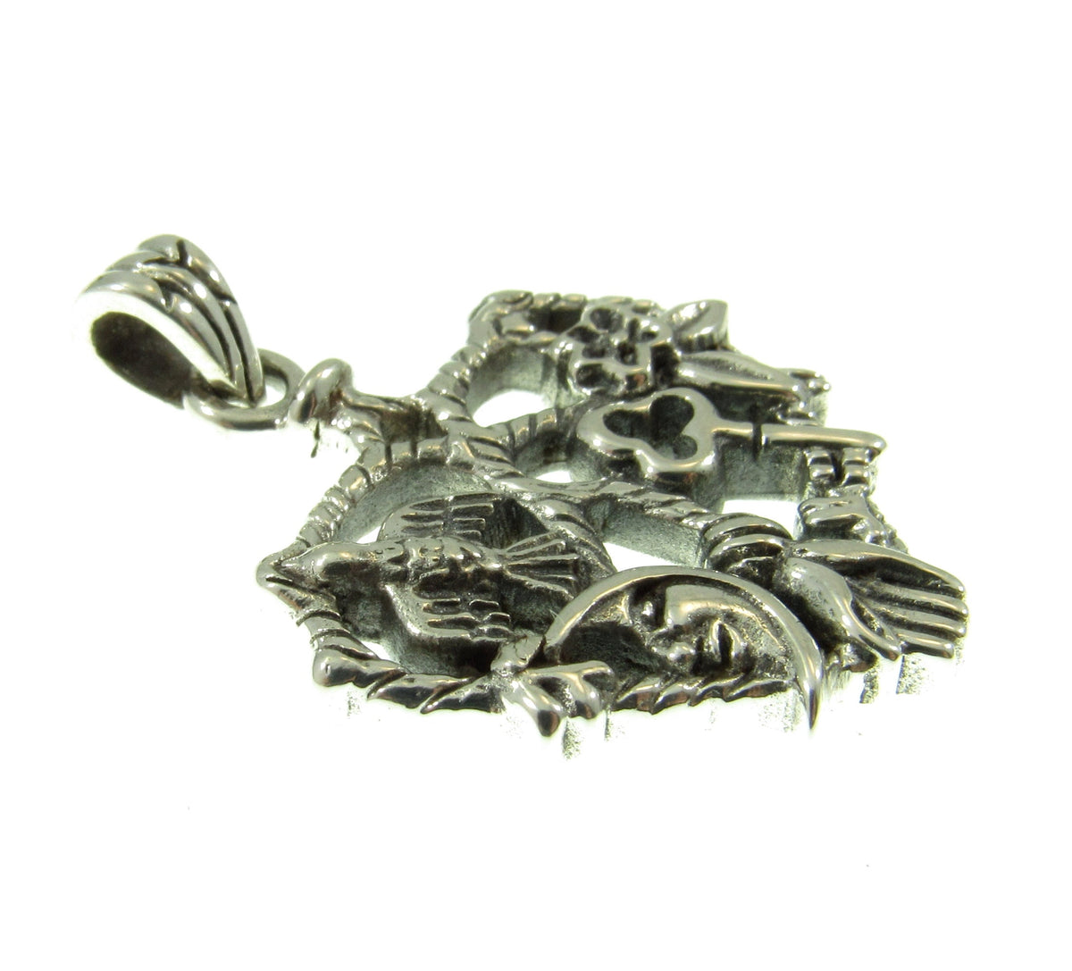 Solid 925 Sterling Silver Cast Your Cimaruta Pendant, Italian Witchcraft Protection Amulet, Stregheria Talisman