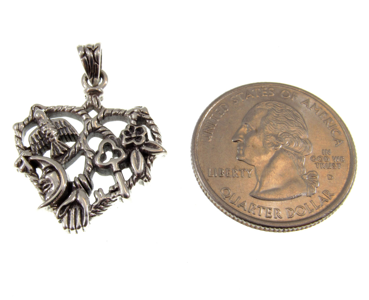 Solid 925 Sterling Silver Cast Your Cimaruta Pendant, Italian Witchcraft Protection Amulet, Stregheria Talisman