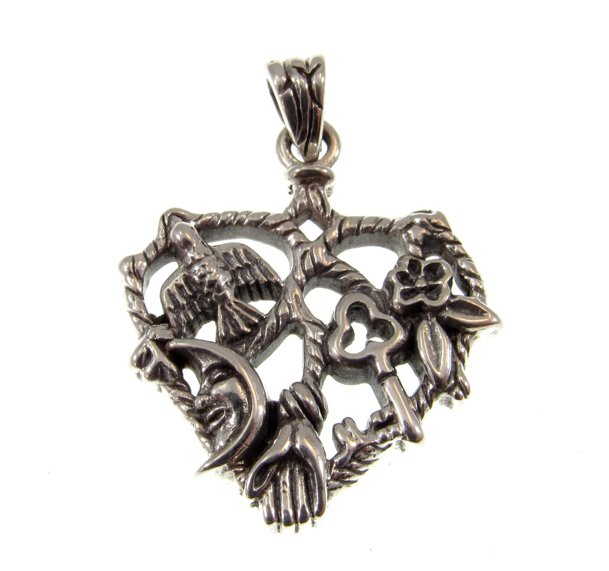 Solid 925 Sterling Silver Cast Your Cimaruta Pendant, Italian Witchcraft Protection Amulet, Stregheria Talisman