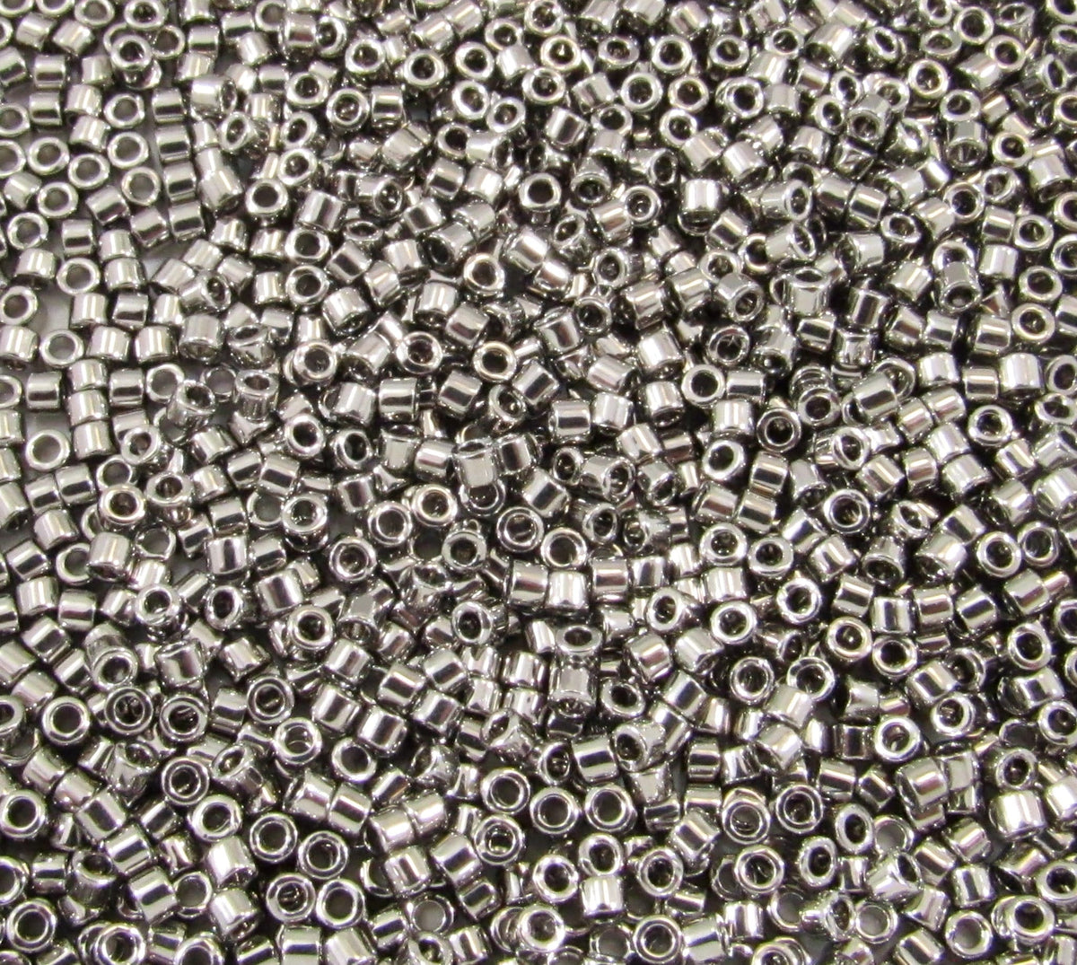 DB0021 11/0 Miyuki Nickel Plated Delica Seed Beads, 5 Grams Tube, 25 Grams Bag, DB21, DB-0021 Japanese Glass Delicas for Jewelry Making