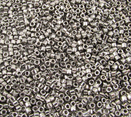 DB0021 11/0 Miyuki Nickel Plated Delica Seed Beads, 5 Grams Tube, 25 Grams Bag, DB21, DB-0021 Japanese Glass Delicas for Jewelry Making
