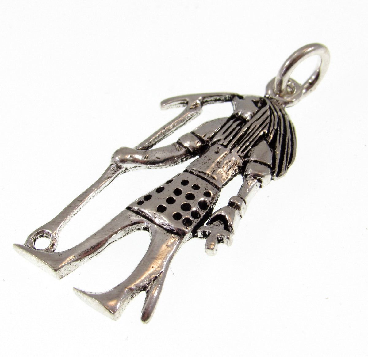 Solid 925 Sterling Silver Thoth Pendant – Egyptian God of Wisdom, Scribe & Moon, Ancient Egypt Amulet, Pagan Jewelry, Hermetic Talisman