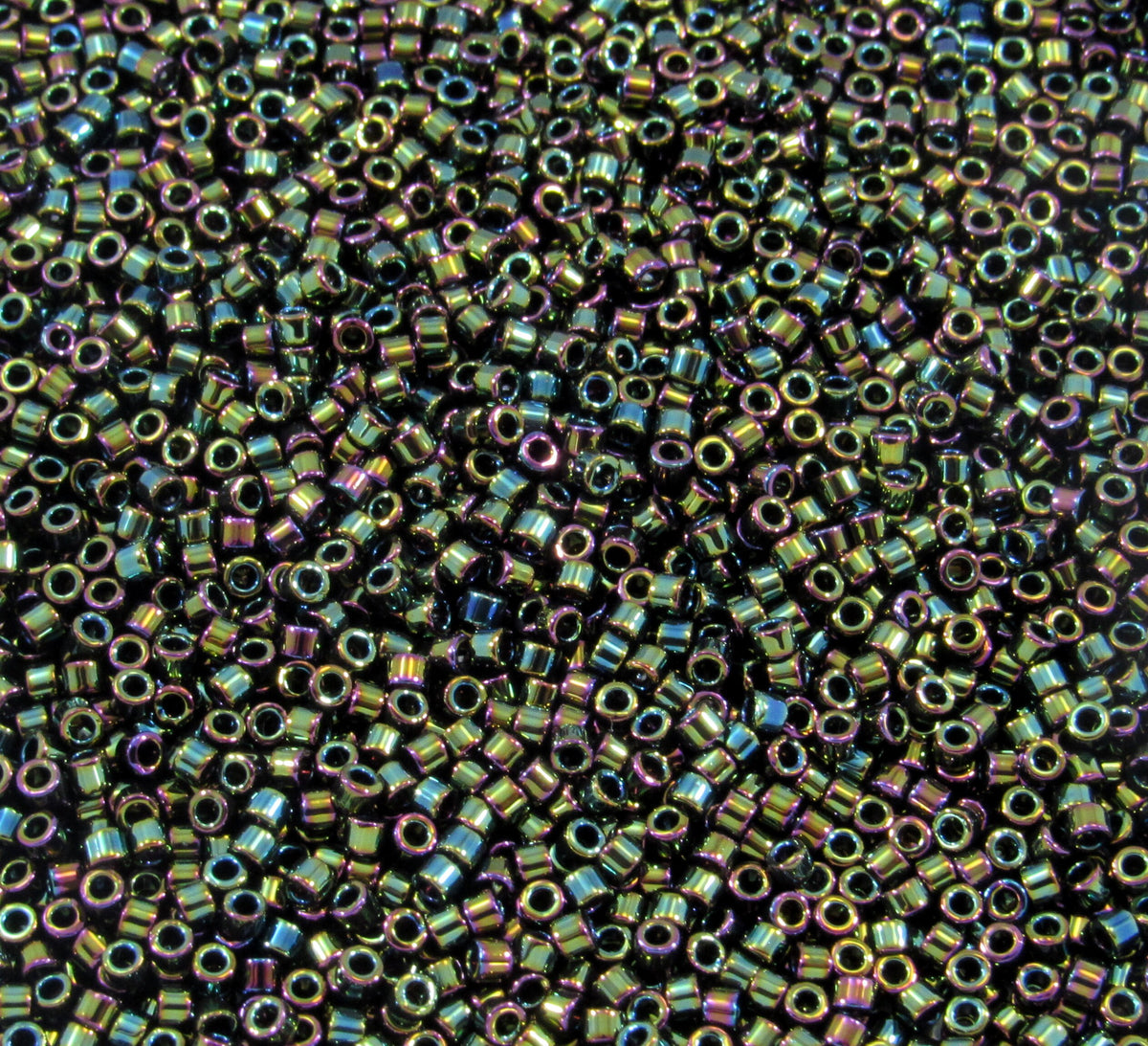 DB0003 11/0 Miyuki Metallic Forest Green Iris Delica Seed Beads, 5 Grams Tube, 25 Grams Bag DB3, DB-0003 Japanese Glass Delicas for Jewelry
