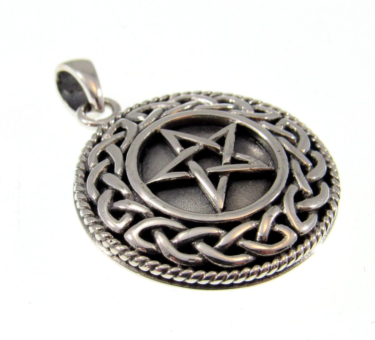 Solid 925 Sterling Silver Aromatherapy Pomander Diffuser, Pentacle Pentagram Locket Pendant, Essential Oil Amulet