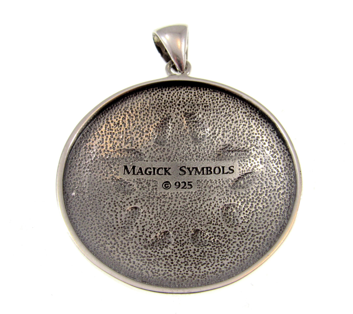 Solid 925 Sterling Silver Pentacle Pendant, Tree of Life Pentagram, Four Elements Pagan Amulet