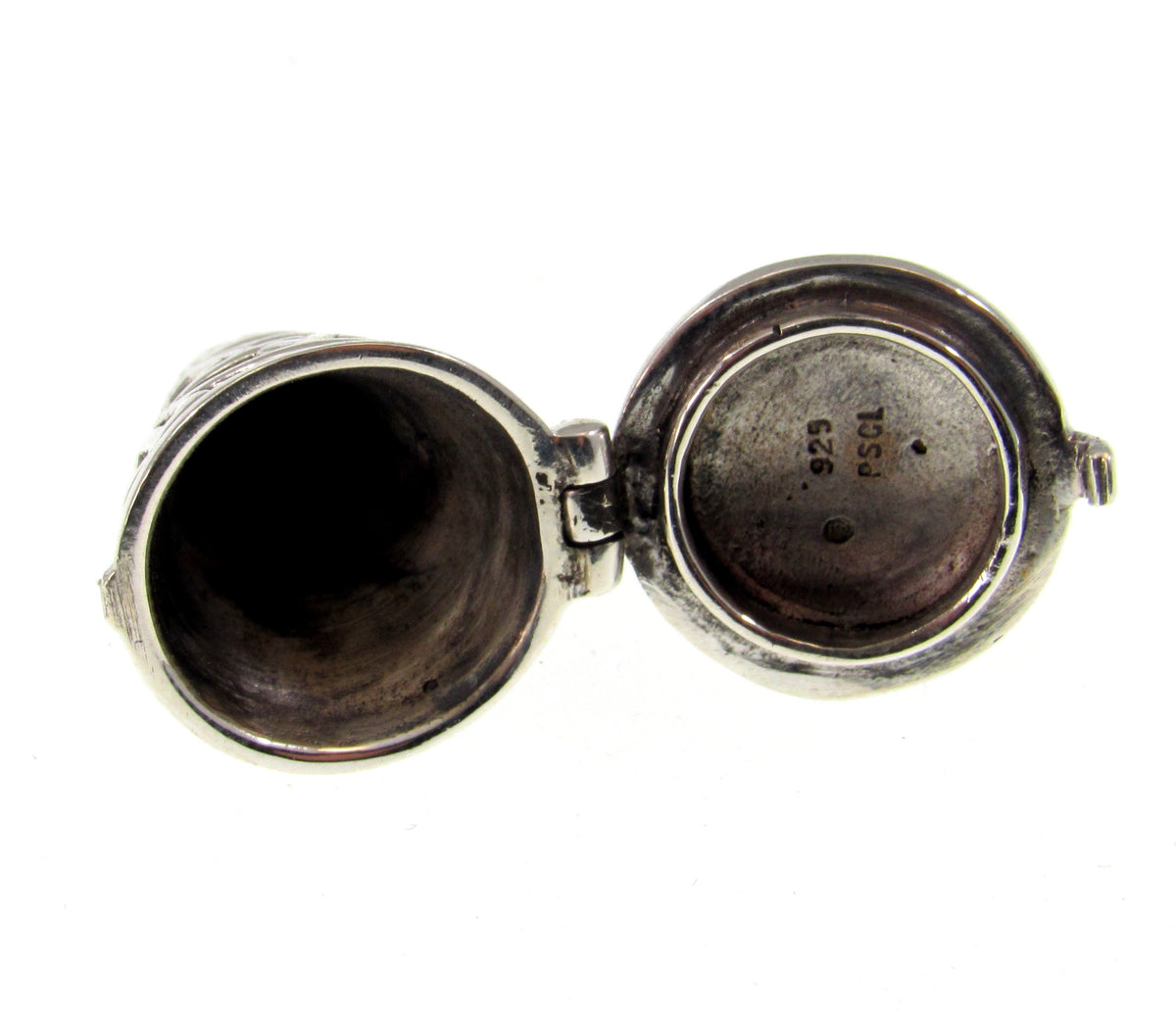 Solid 925 Sterling Silver Pentacle Pendulum, Secret Locket Compartment, Wiccan Pagan Talisman