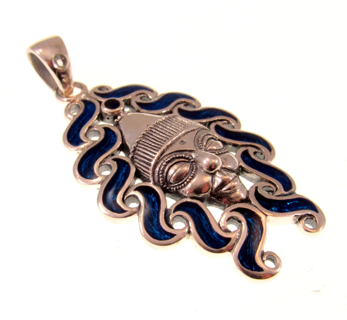 Solid 925 Sterling Silver Modron Pendant – Celtic Goddess Necklace – Paua Shell Accents – Mythic Motherhood Goddess Talisman - Welsh Jewelry
