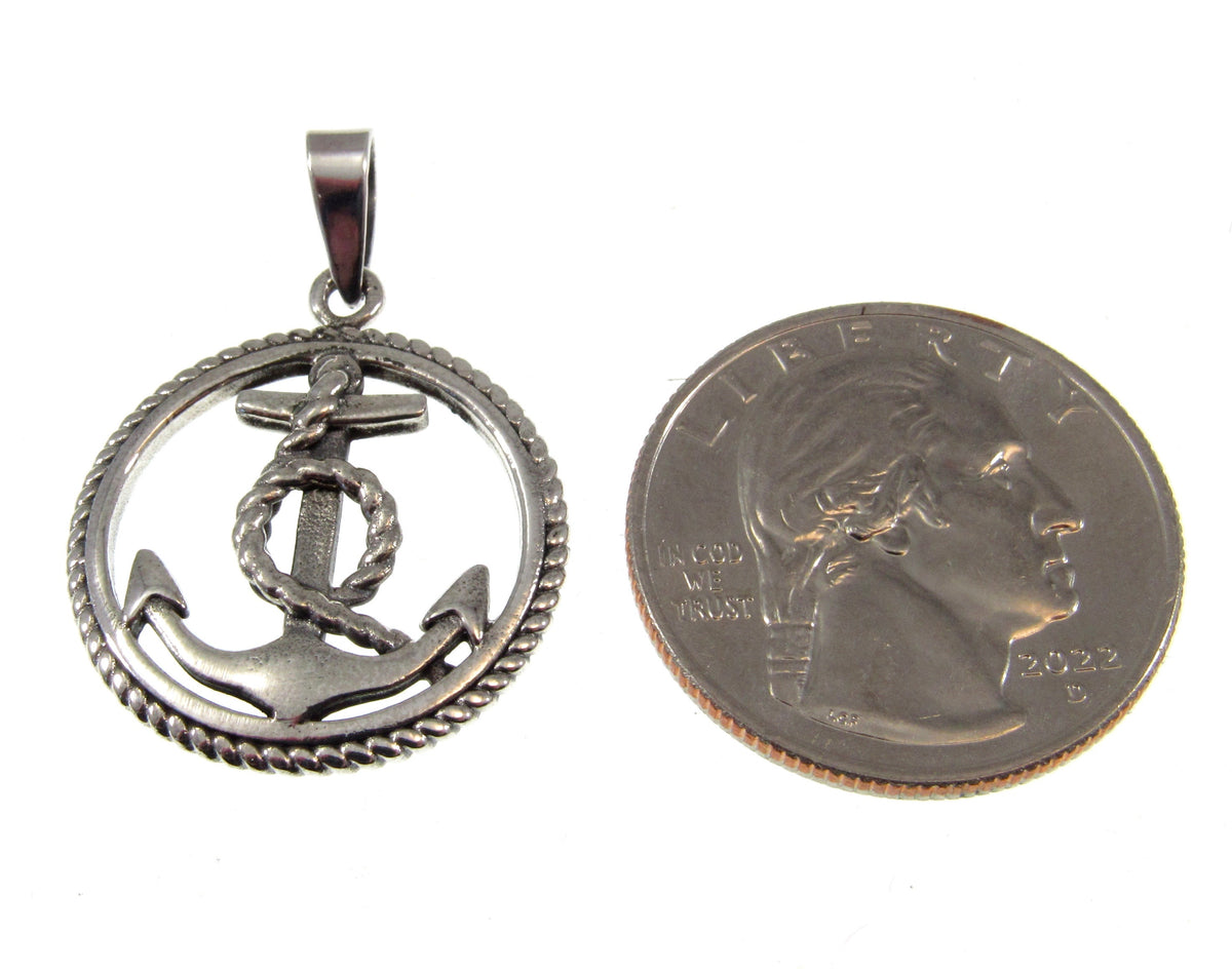 Solid 925 Sterling Silver Anchor Pendant Necklace Charm – Handcrafted Nautical Jewelry for Ocean Lovers & Sailorcore Style – Sea Lover Gift
