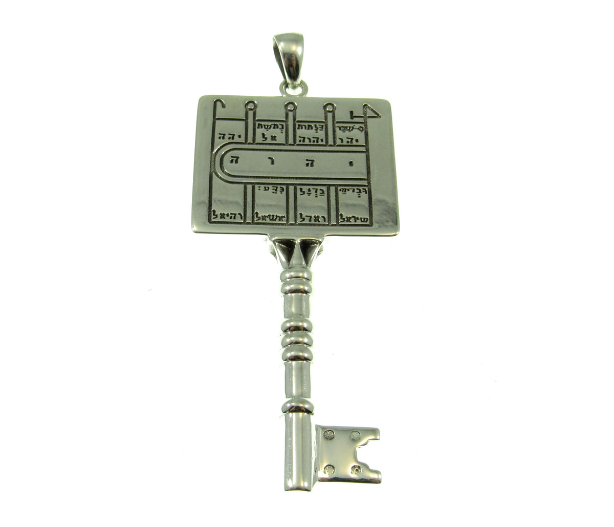 Solid 925 Sterling Silver King Solomon Key Pendant, Kabbalah Protection Talisman, Seal Amulet
