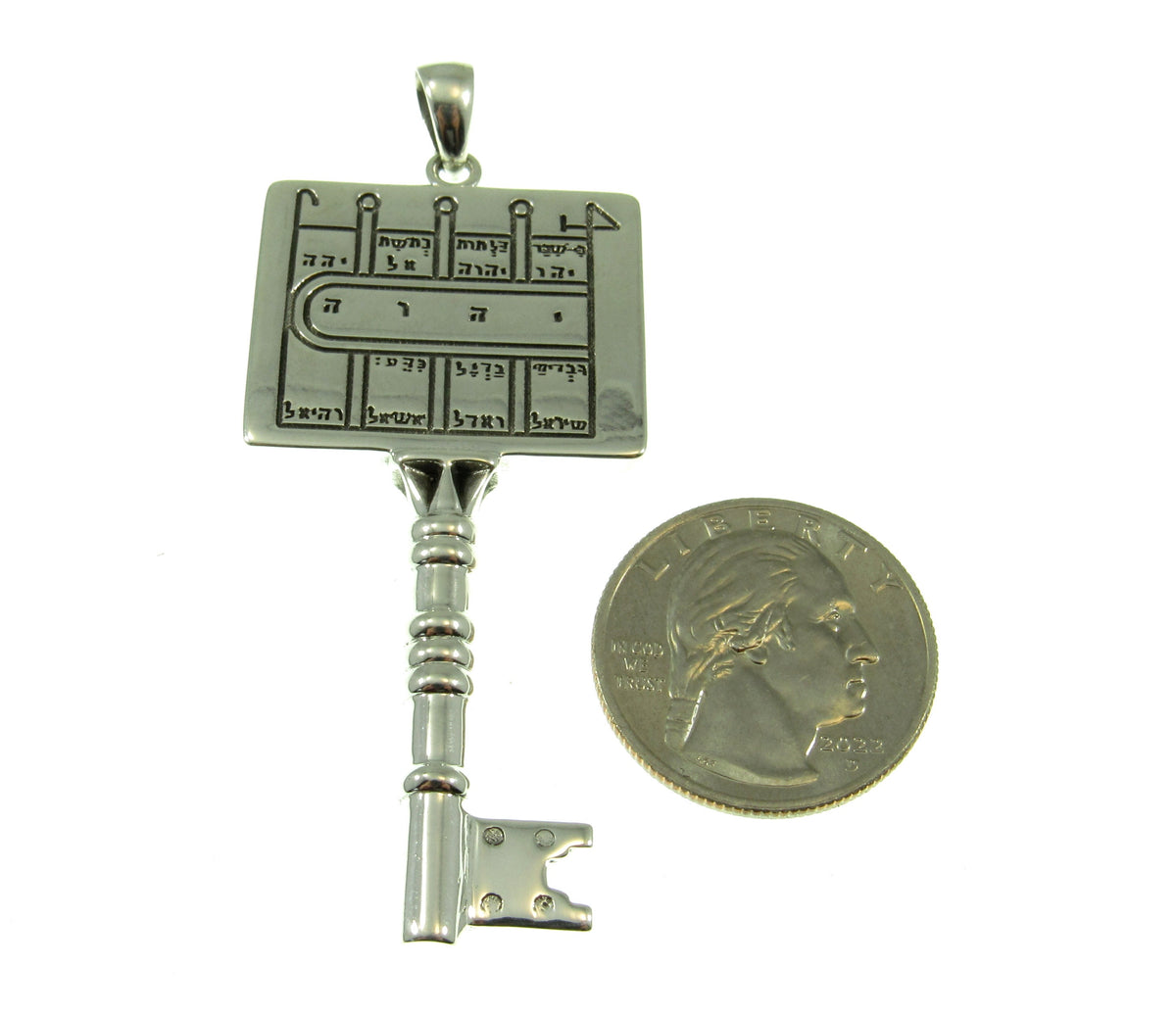 Solid 925 Sterling Silver King Solomon Key Pendant, Kabbalah Protection Talisman, Seal Amulet