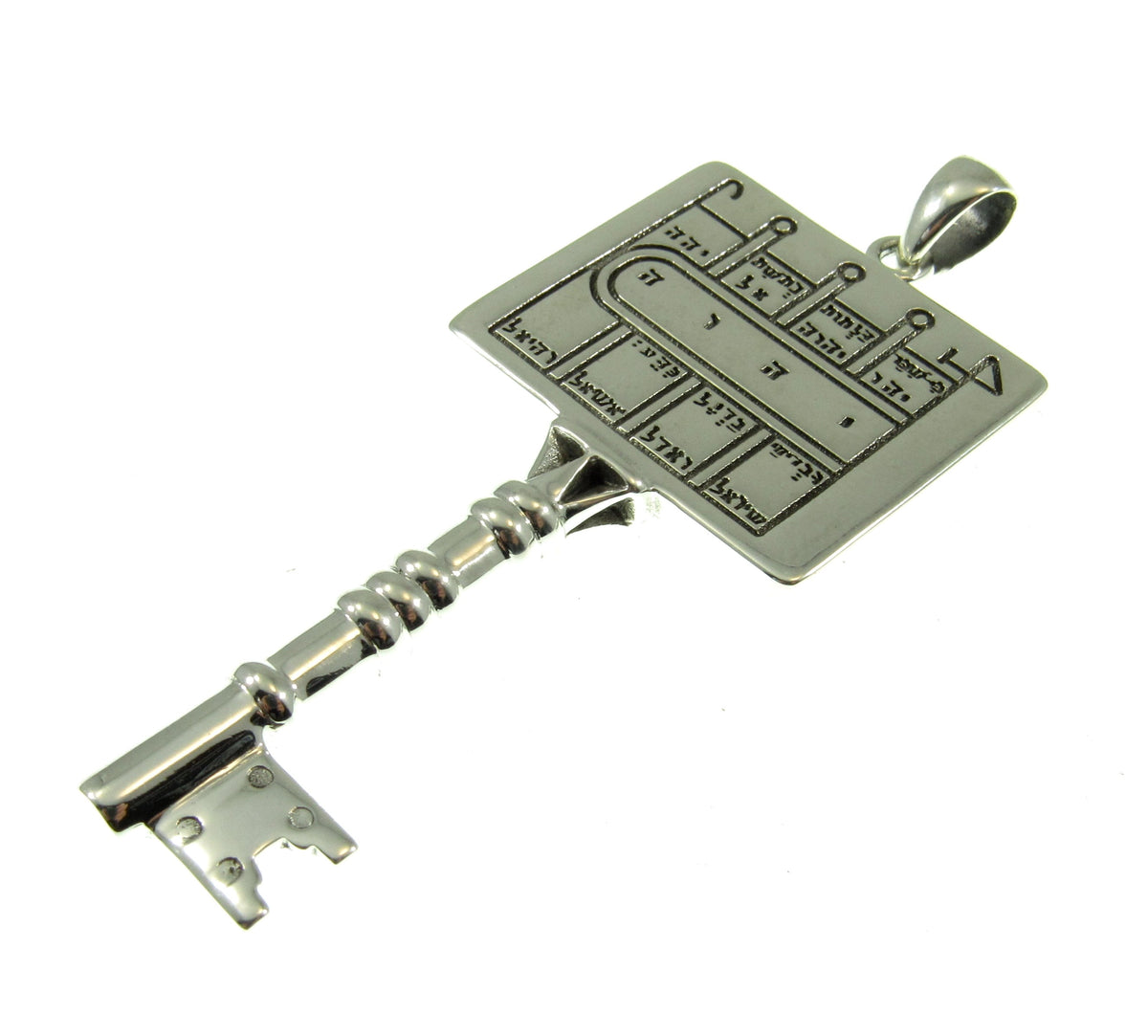 Solid 925 Sterling Silver King Solomon Key Pendant, Kabbalah Protection Talisman, Seal Amulet