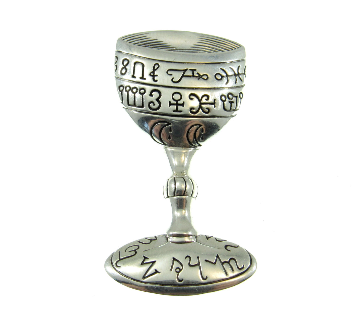Solid 925 Sterling Silver Magic Chalice Pendant, Wiccan Pagan Ritual Goblet, Pagan Altar Cup