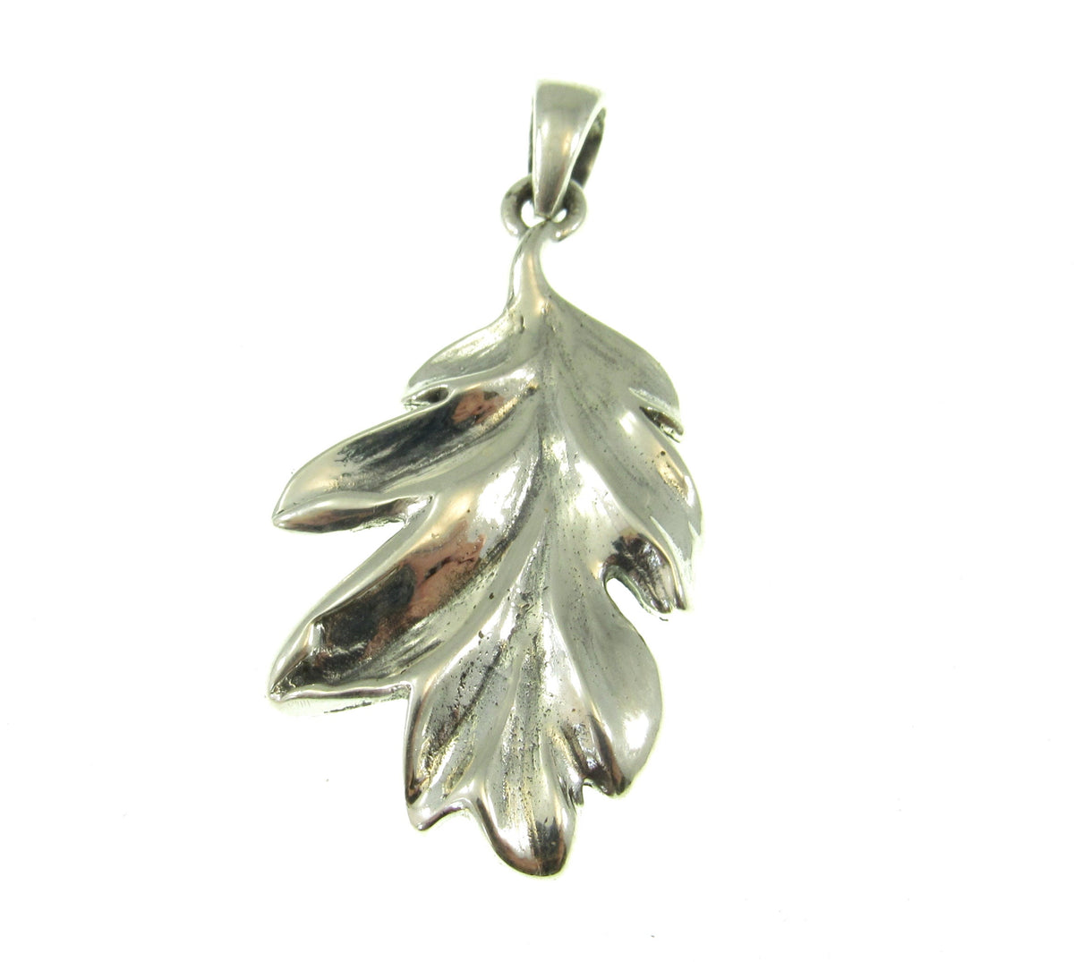 Solid 925 Sterling Silver Oak Leaf Pendant, Magic Witchcraft Symbol, Pagan Amulet, Wicca Talisman