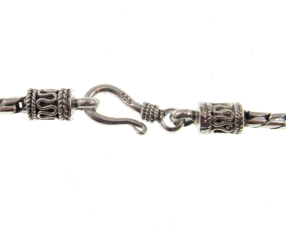 Handmade 2.5mm Solid 925 Sterling Silver Balinese BECKEL Link Chain, Necklace or Bracelet, 7.5 8 9 16 18 20 22 24 26 28 or 30 Inches