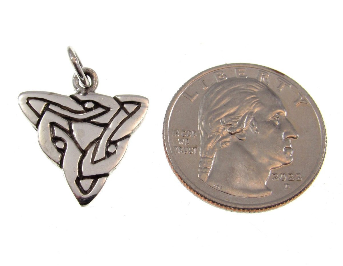 Solid 925 Sterling Silver Abstract Arrowhead Pendant, Handcrafted Charm