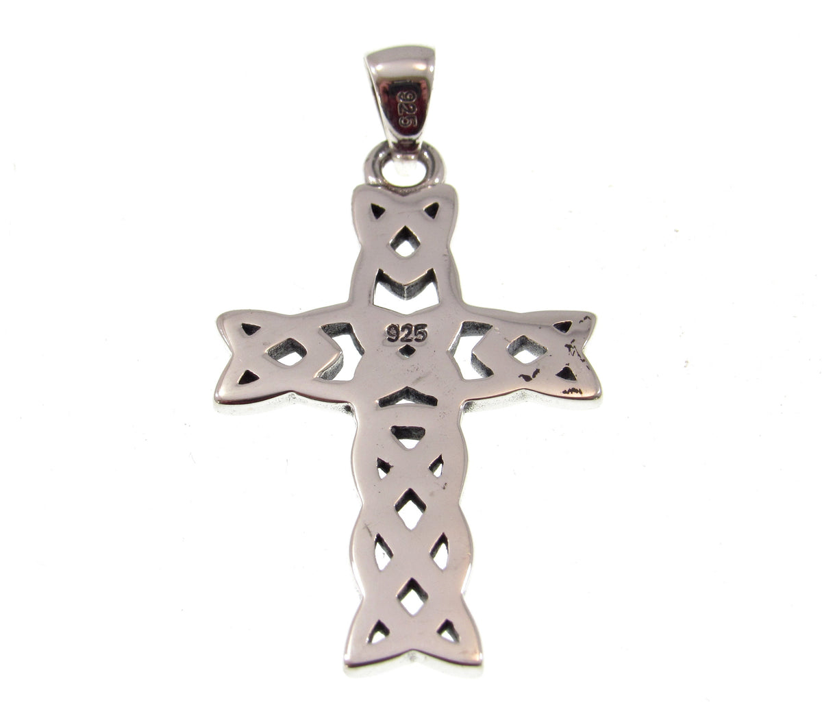 Solid 925 Sterling Silver Celtic Cross – Trinity Knot Design, Unisex Christian Necklace Pendant