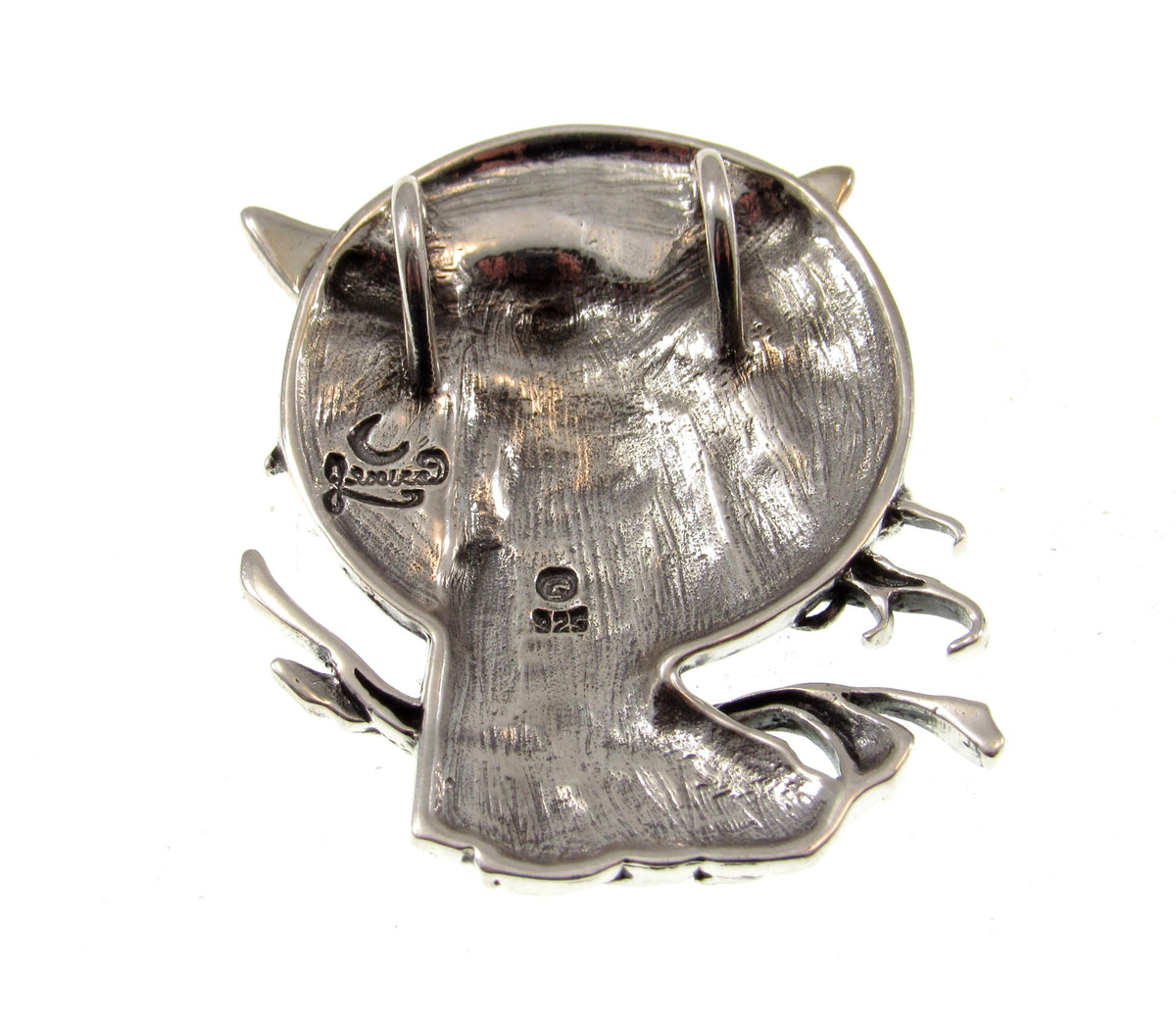 Solid 925 Sterling Silver Moon Fairy Pendant, Bella Luna Fantasy Jewelry by Jessica Galbreth