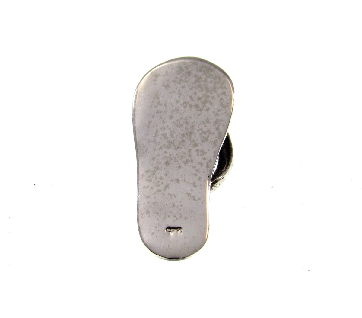 Solid 925 Sterling Silver Flip Flop Slide Pendant, Summer Sandal Charm, Beachcomber Gift, Tropical Beach Jewelry, Nautical Necklace Charm